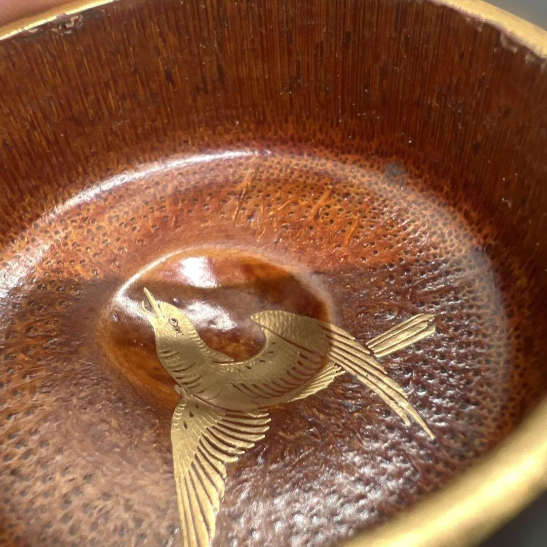 茶道具 天然木 黒柿製 無垢彫 綺麗な木目の棗 V R8964 茶道具 天然木