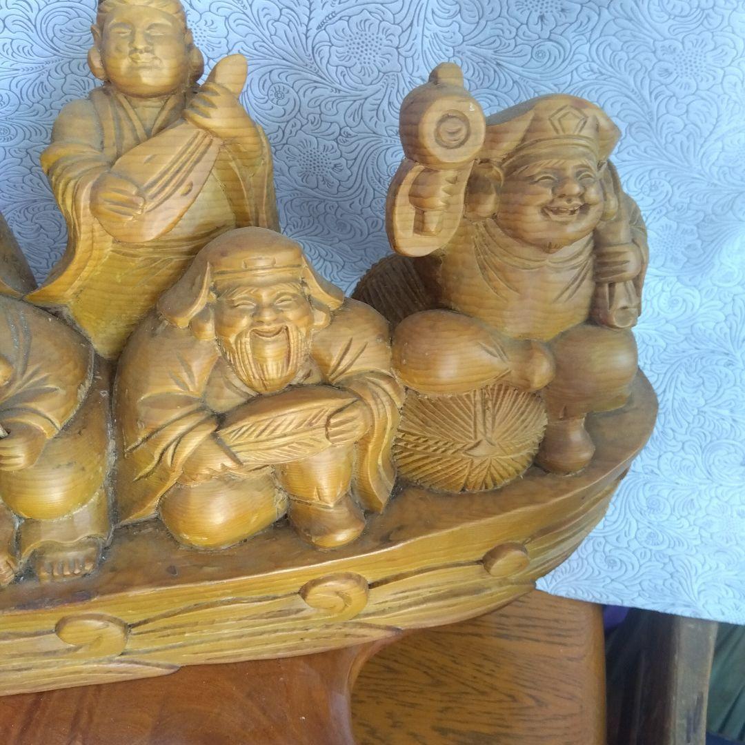 龍に乗った七福神 縁起物 中古品 木製 - メルカリ