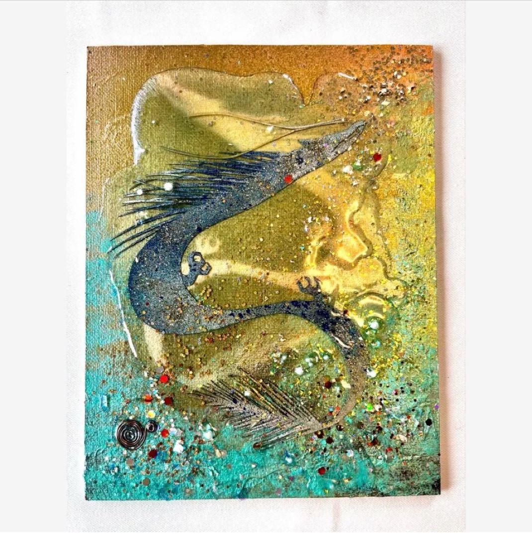 龍神様　ウルプルシリーズ　アクリル画　展示品　一点販売品