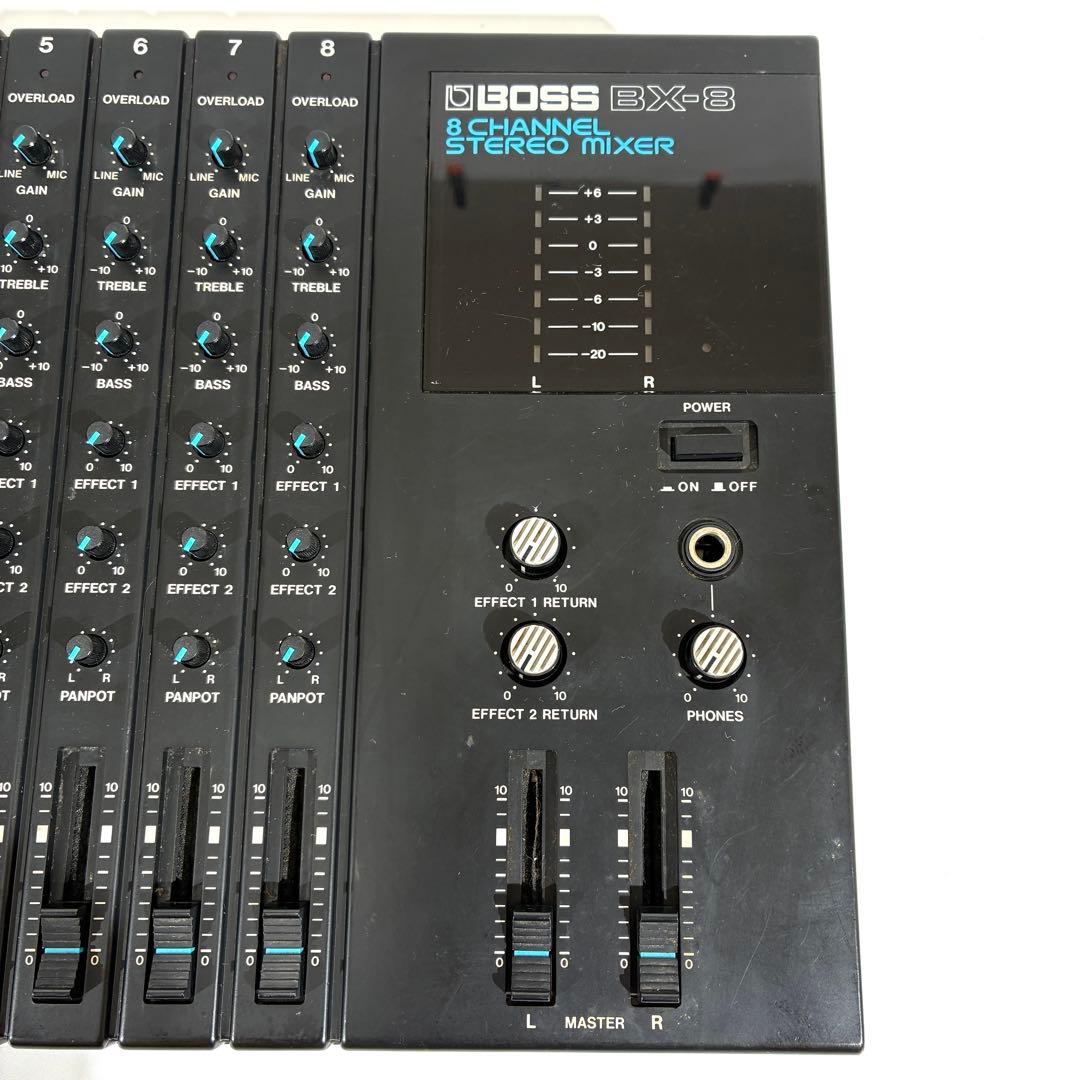 BOSS ボス BX-8 8ch ステレオミキサー 純正アダプター 通電のみ確認