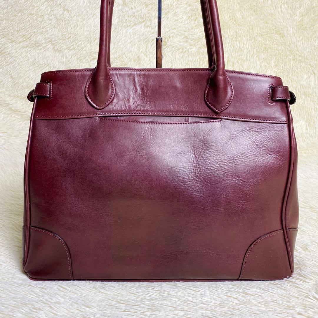 希少 傳濱野 デンハマノ クラシック トートバッグ 金具 A4可 皇室御用達