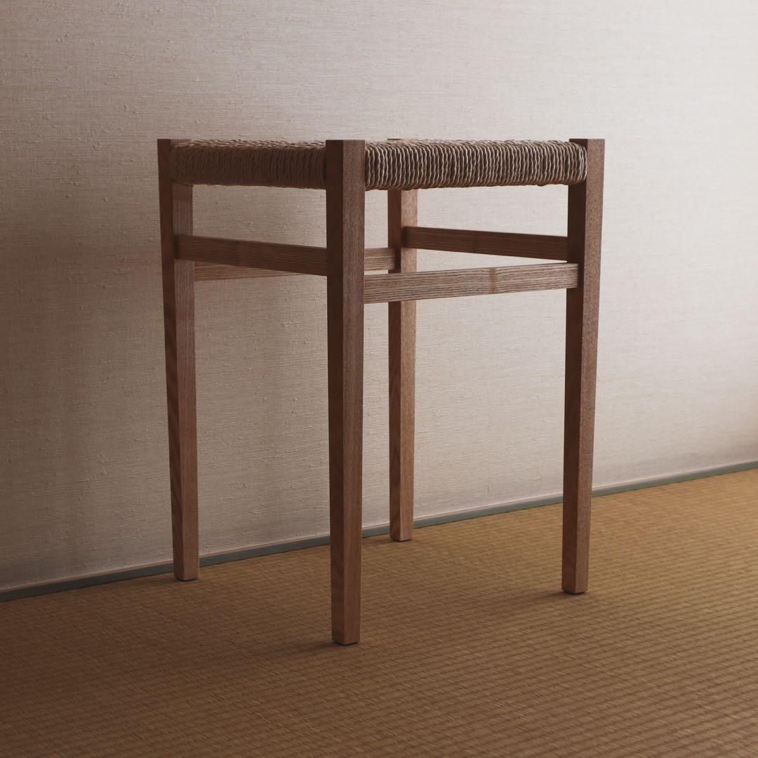 ペーパーコードスツール　天然木