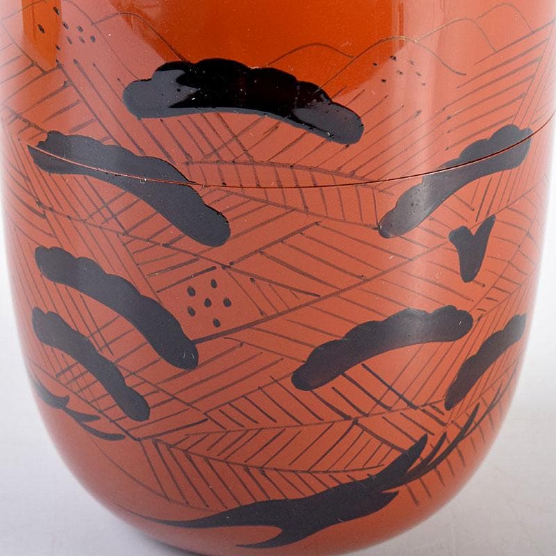 茶道具　山中塗　倉山直彦作　玄々斎好　曙棗　共箱　V　7010