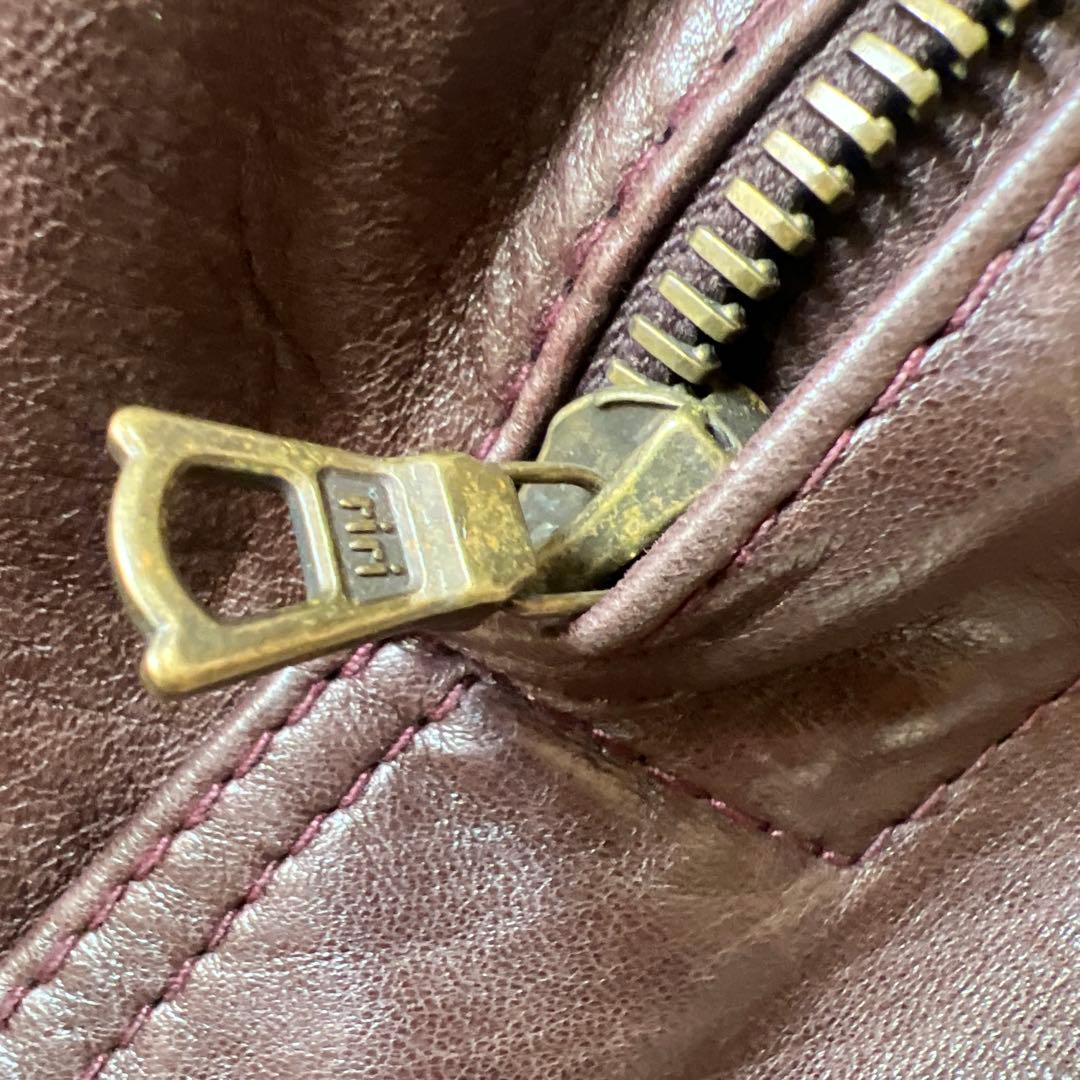 RUFFO レザージャケット 襟ボア 短丈