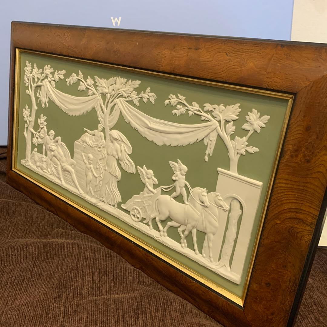 ウェッジウッド プラーク ジャスパー 陶板 額 ギリシャ神話 セレネ