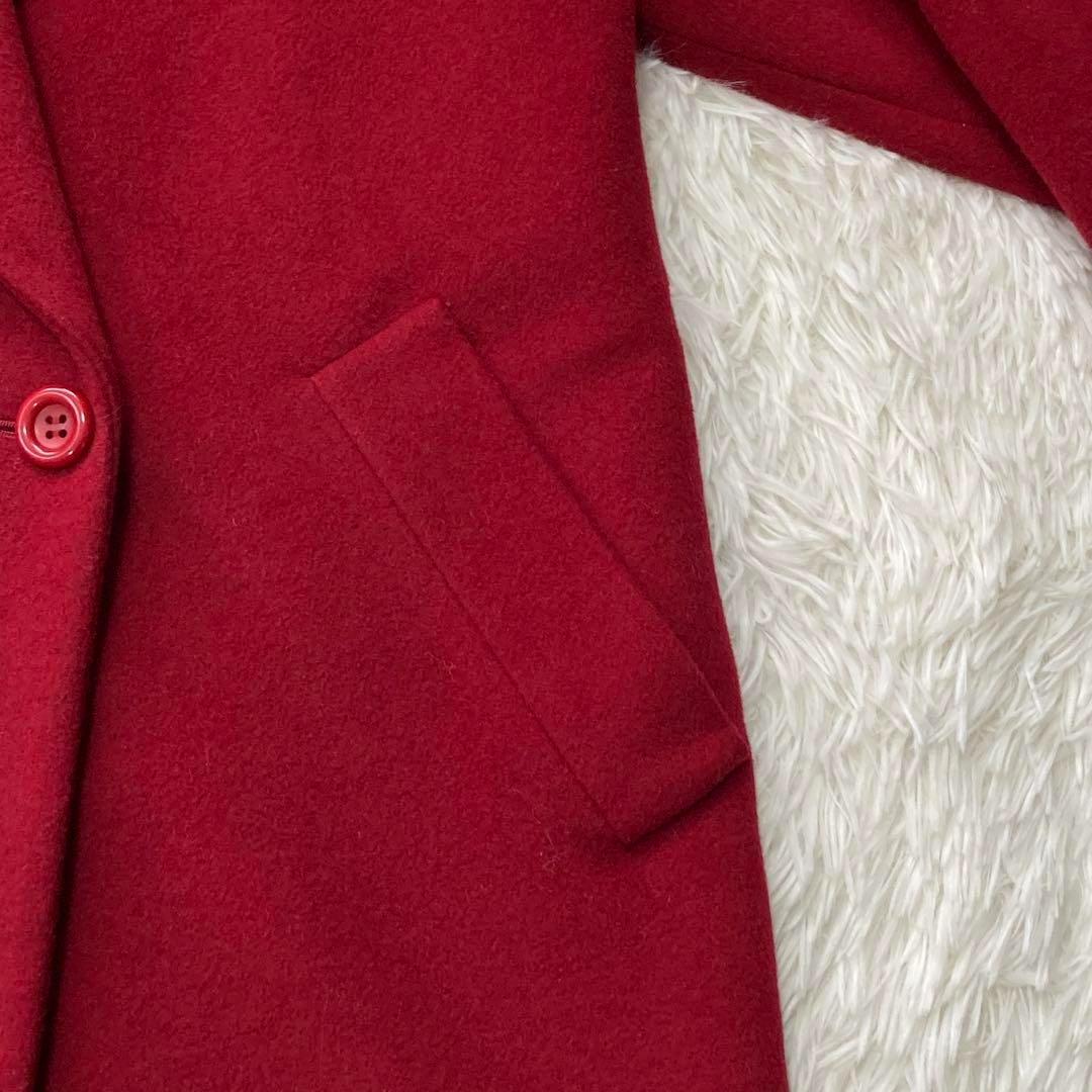 美品✨】バーバリーズ カシミヤ 真紅 チェスターコート ダブル 裏地