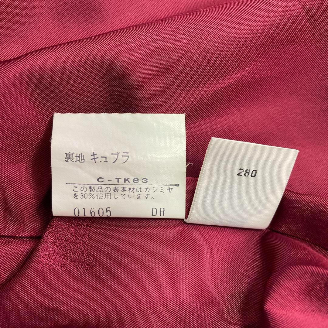 美品✨】バーバリーズ カシミヤ 真紅 チェスターコート ダブル 裏地