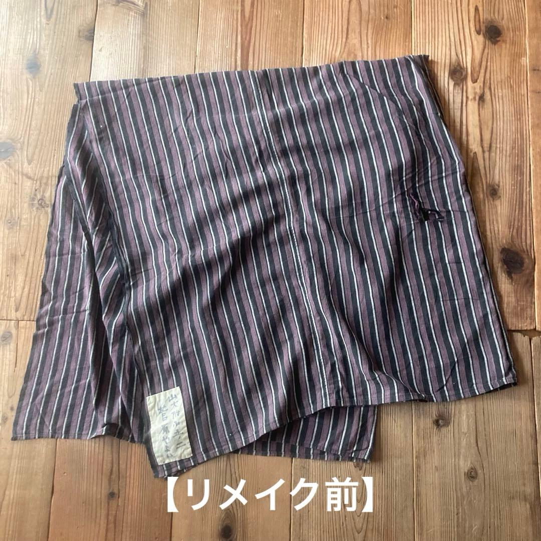 古布リメイク 風呂敷 縞木綿 ピエロもんぺ サルエル モンキーパンツ