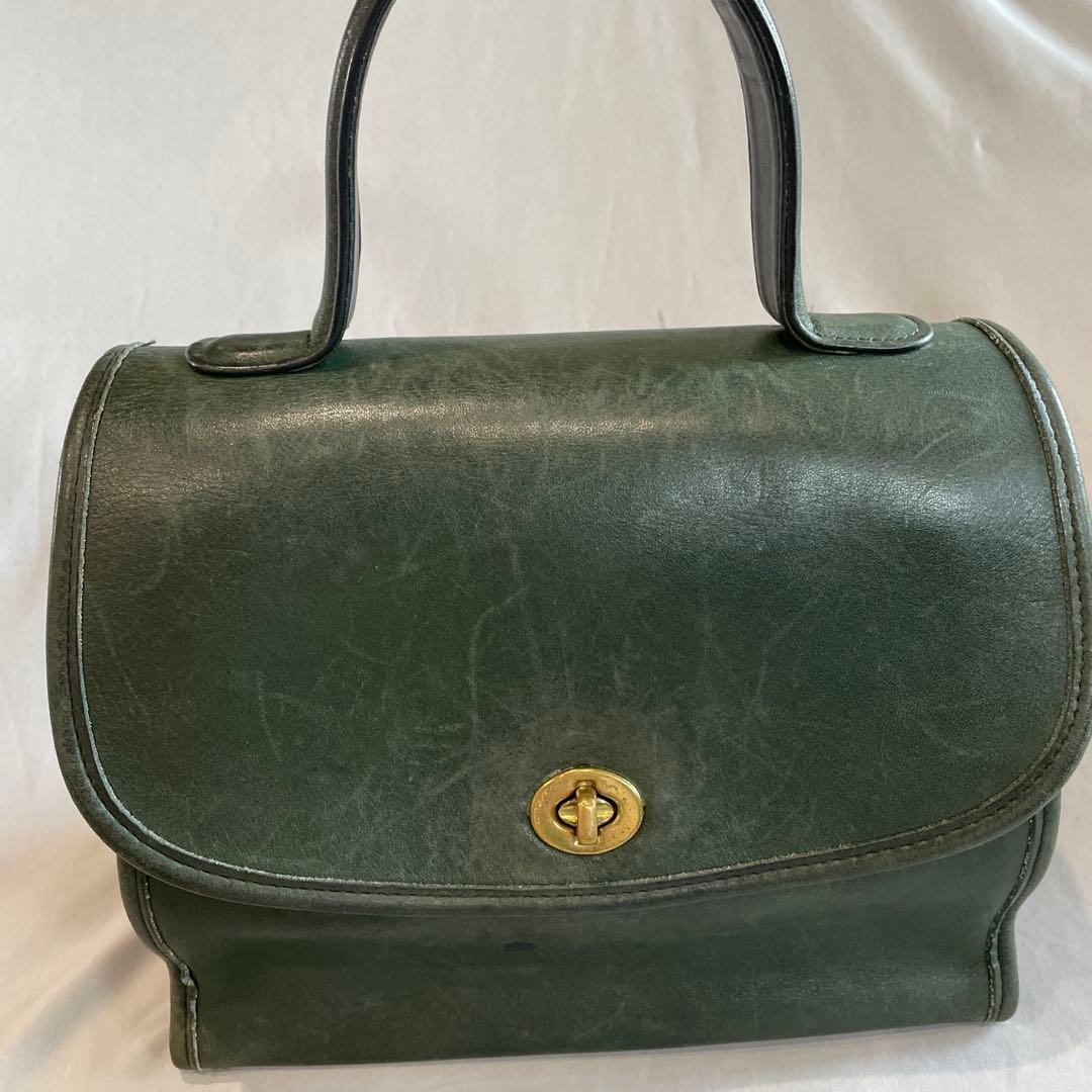 極希少❗️OOLDCOACH 2way バッグ　グリーン　9977 アメリカ製