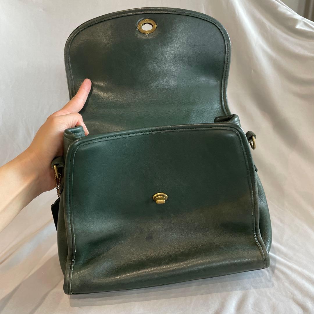 極希少❗️OOLDCOACH 2way バッグ　グリーン　9977 アメリカ製