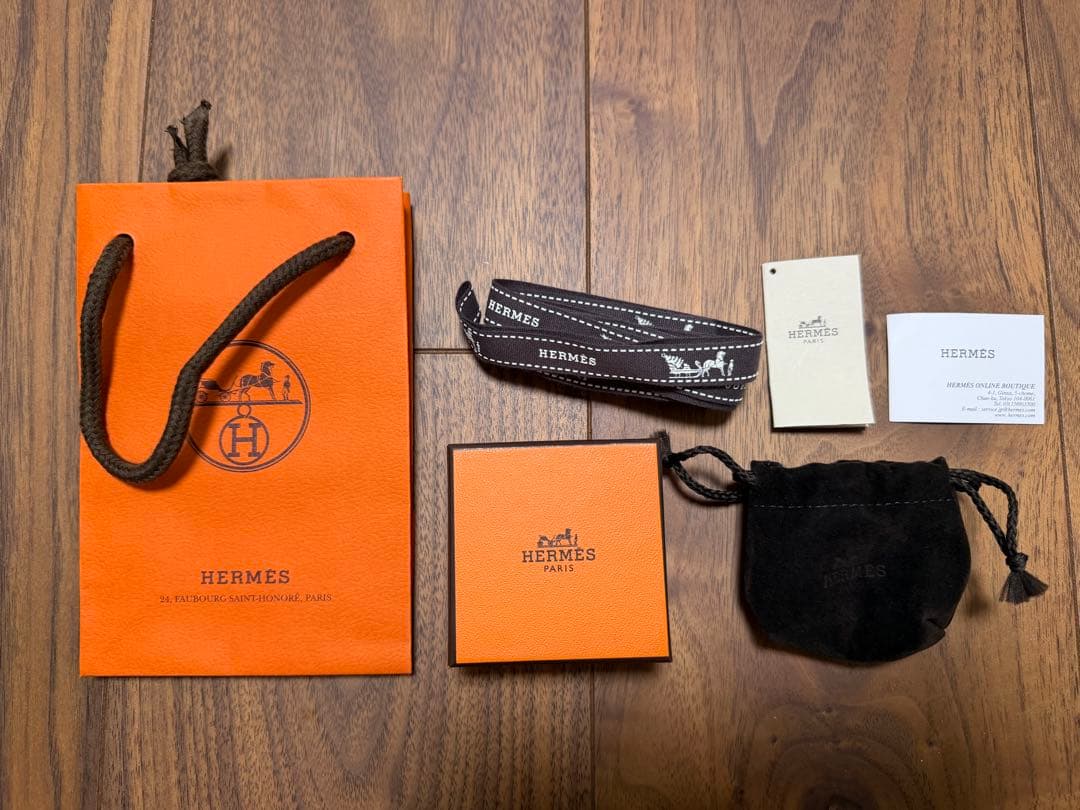 エルメス 巾着袋 保存袋 空箱 スカーフリング用 アクセサリー入れ