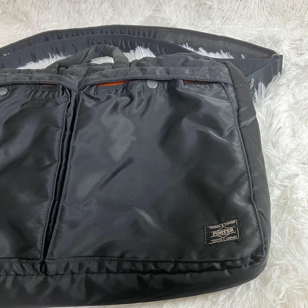 ポーター タンカー 2WAY ブリーフケース 黒 ナイロン ビジネスバッグ　A4