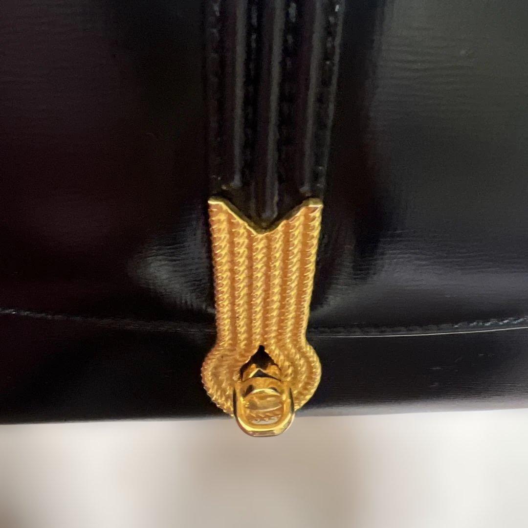 MORABITO 黒 クラッチバッグ ゴールドチェーン