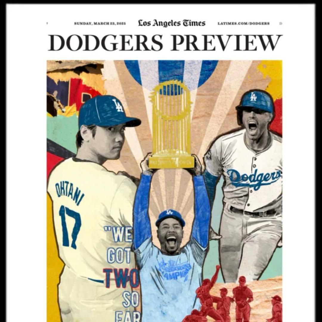 ドジャース 大谷翔平 『移籍記念号』額縁入 超激レア ロサンゼルス