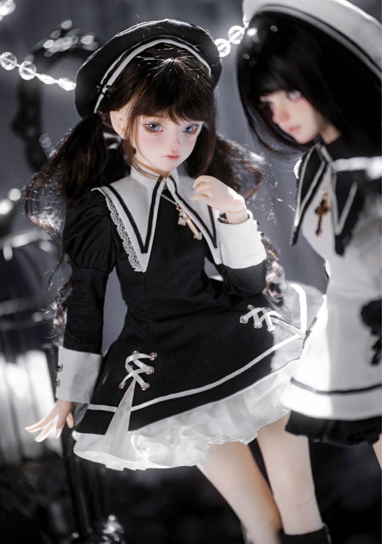 MDD 服 ゴシックナイト:ブラック ドール服 psycho-lab様製(2点セット