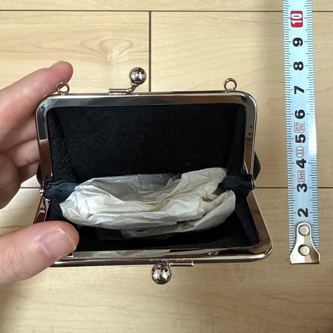 beautiful people がま口 黒 ミニショルダー