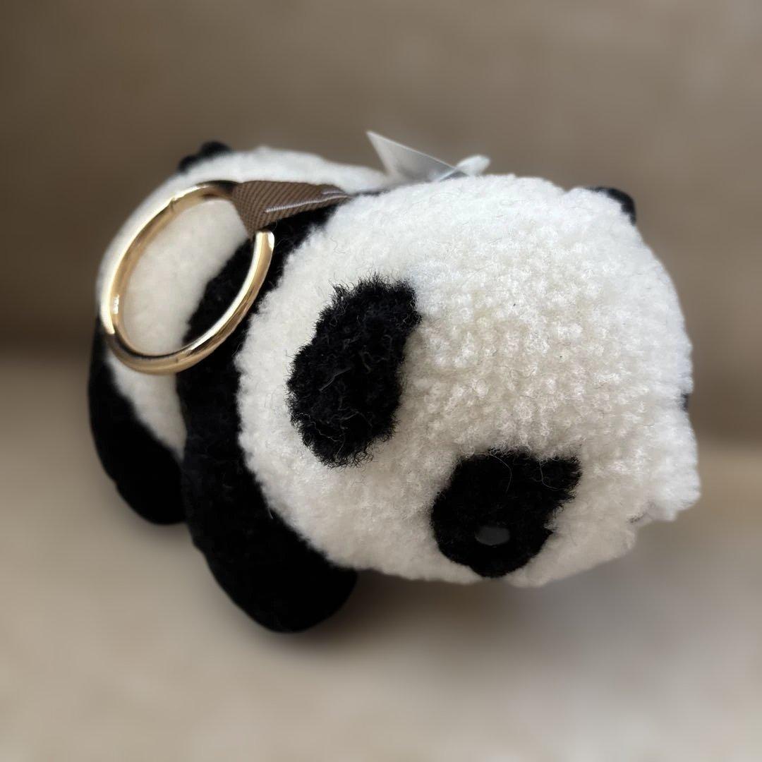 新品☆素材ムートン　パンダのストラップ