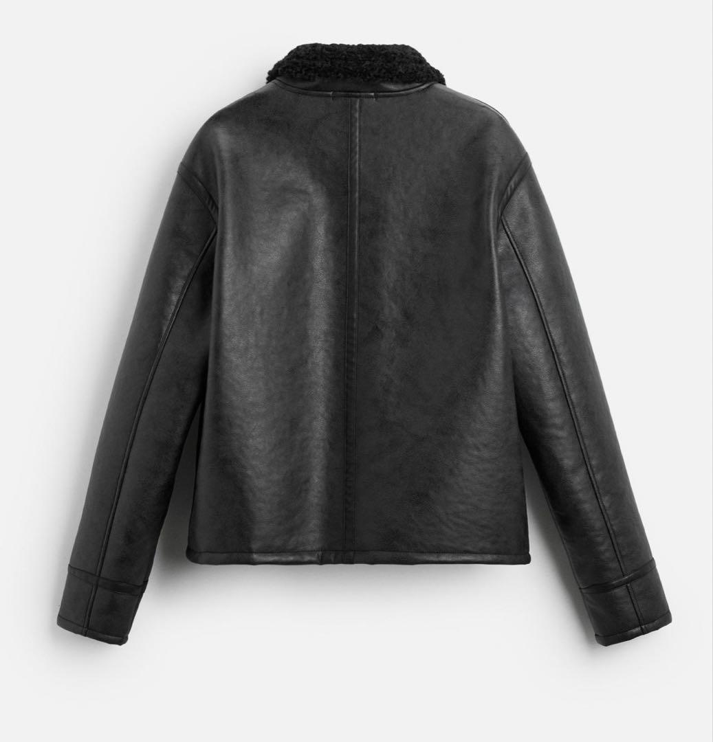 完売商品 ザラ ZARA ダブルフェイスフェイクレザージャケット Mサイズ
