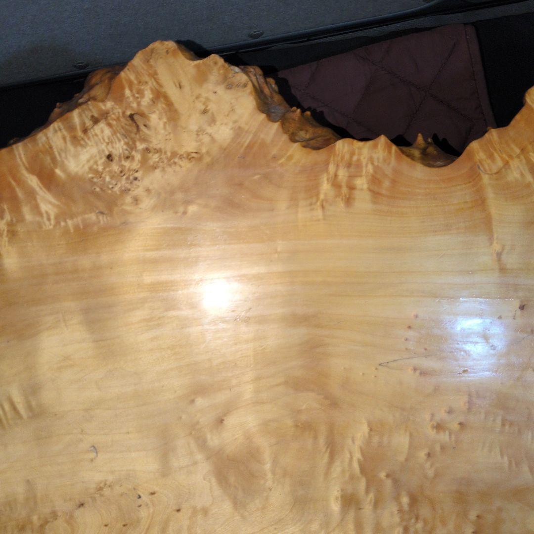 ポプラ　一枚板　テーブル　瘤杢　重厚感あり　レジンテーブルのベースにも