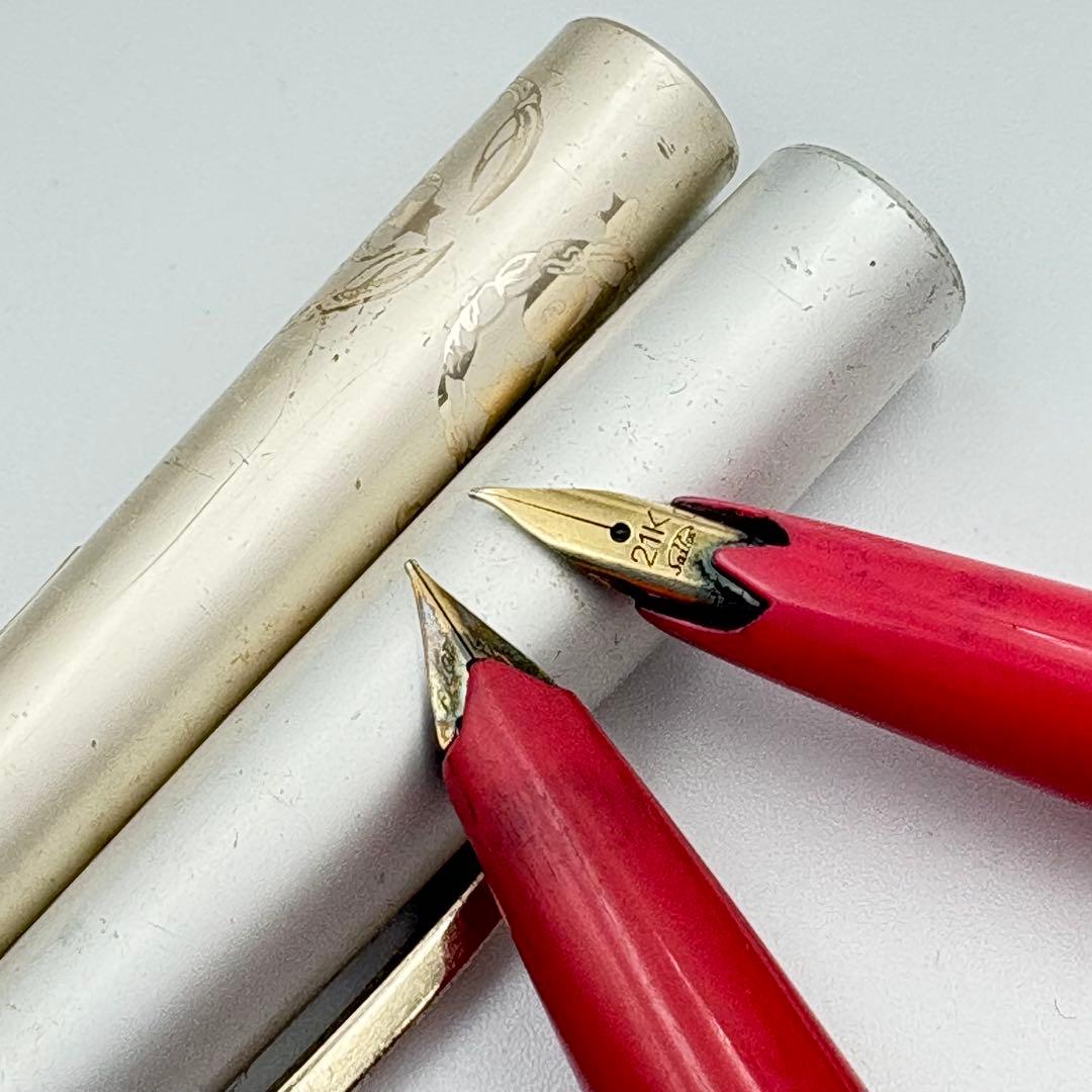 中屋万年筆 蔦屋限定 丸十角 赤溜 太字特軟