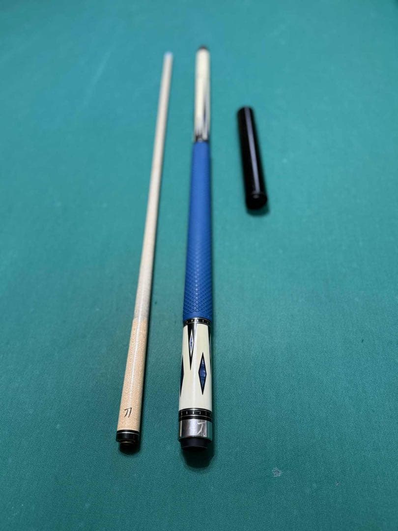 ビリヤードキュー 木製 青白