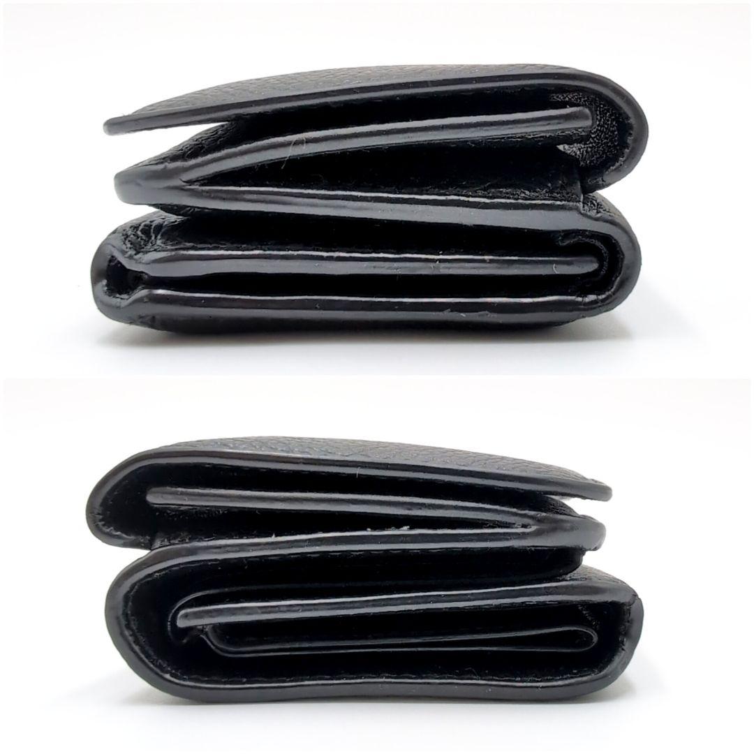 バレンシアガエブリデイ三つ折りミニ財布シボ革レザーブラック