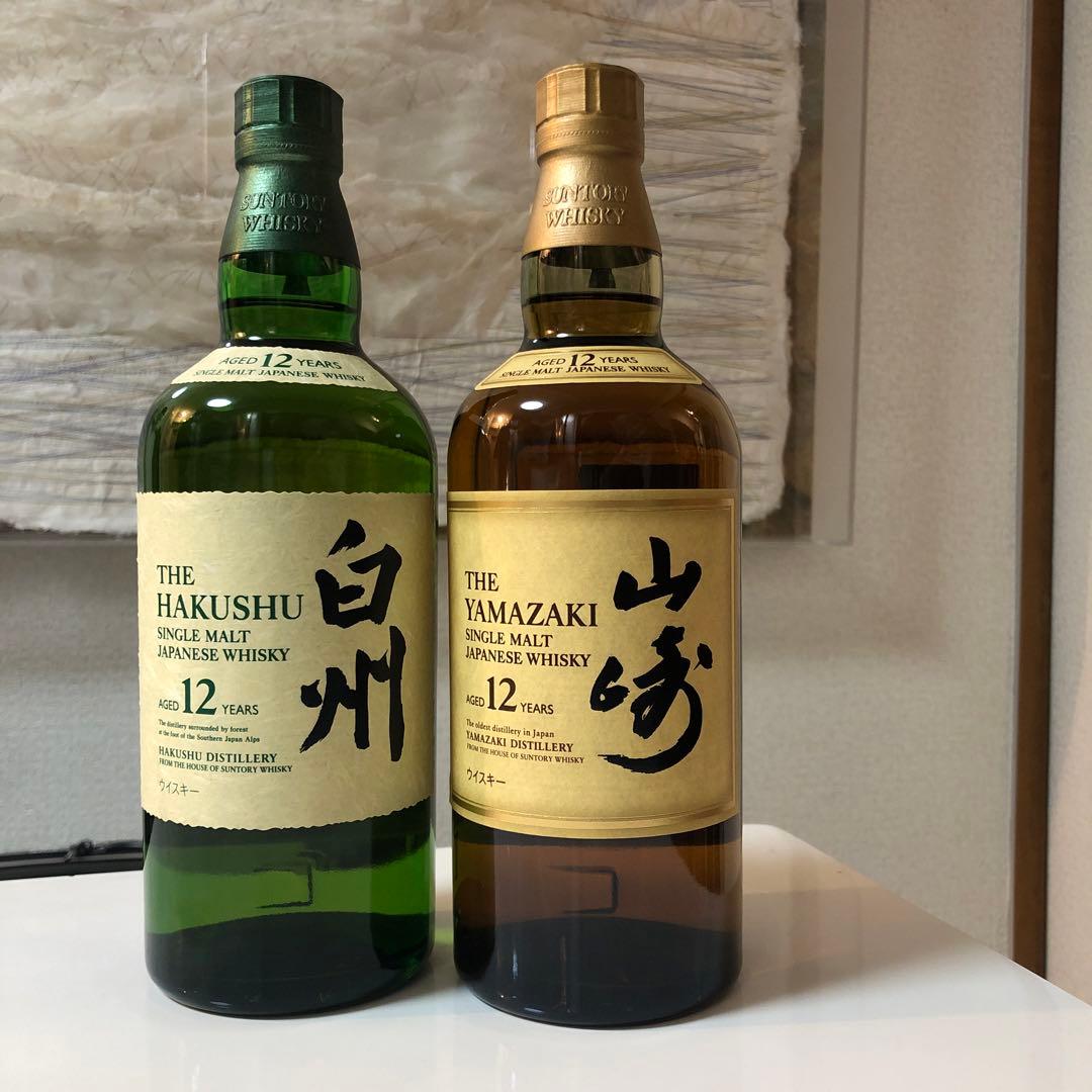 サントリー 白州 12年 シングルモルトウイスキー 700ml 2本セット