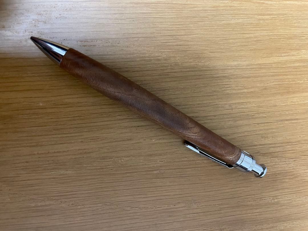 工房楔シャープペンシル 欅 固定式口金付き