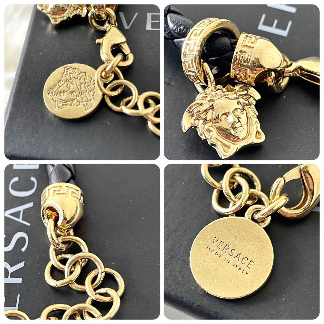 美品　ヴェルサーチ　VERSACE ブレスレット　メデューサ　ゴールド　ブラック
