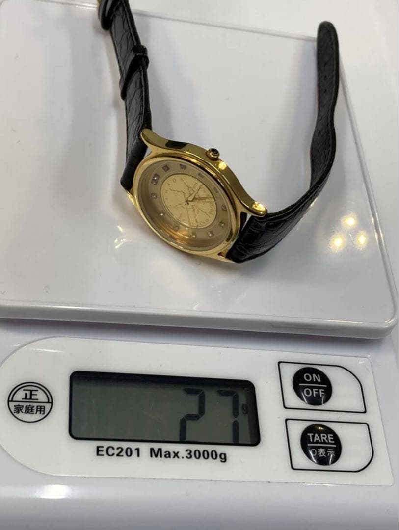 ELGIN メープルリーフ 金貨 1/10 oz クォーツ ダイヤ付き　腕時計