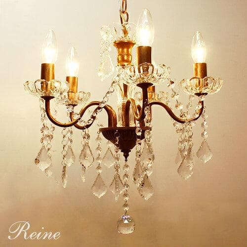 アンティーク調 クリスタル シャンデリア 5灯 ゴールド OS-001-5