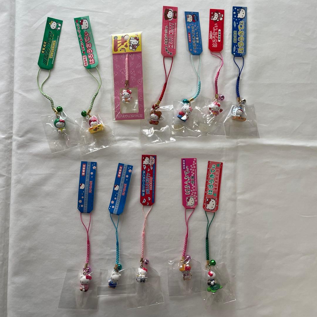 新品◆ハローキティ ご当地キティ 根付けストラップ 四国 12個セット◆匿名配送