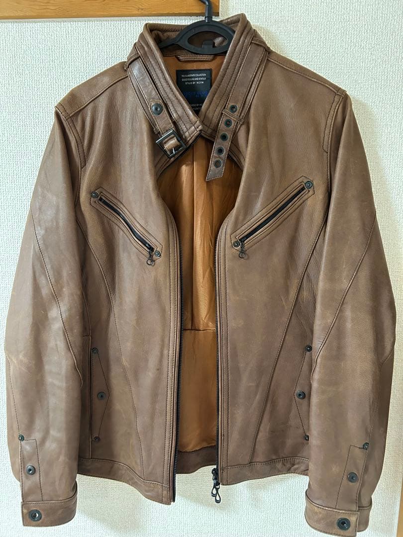 NICOLE CLUB FOR MEN レザージャケット やぎ革 Mサイズ - メルカリ