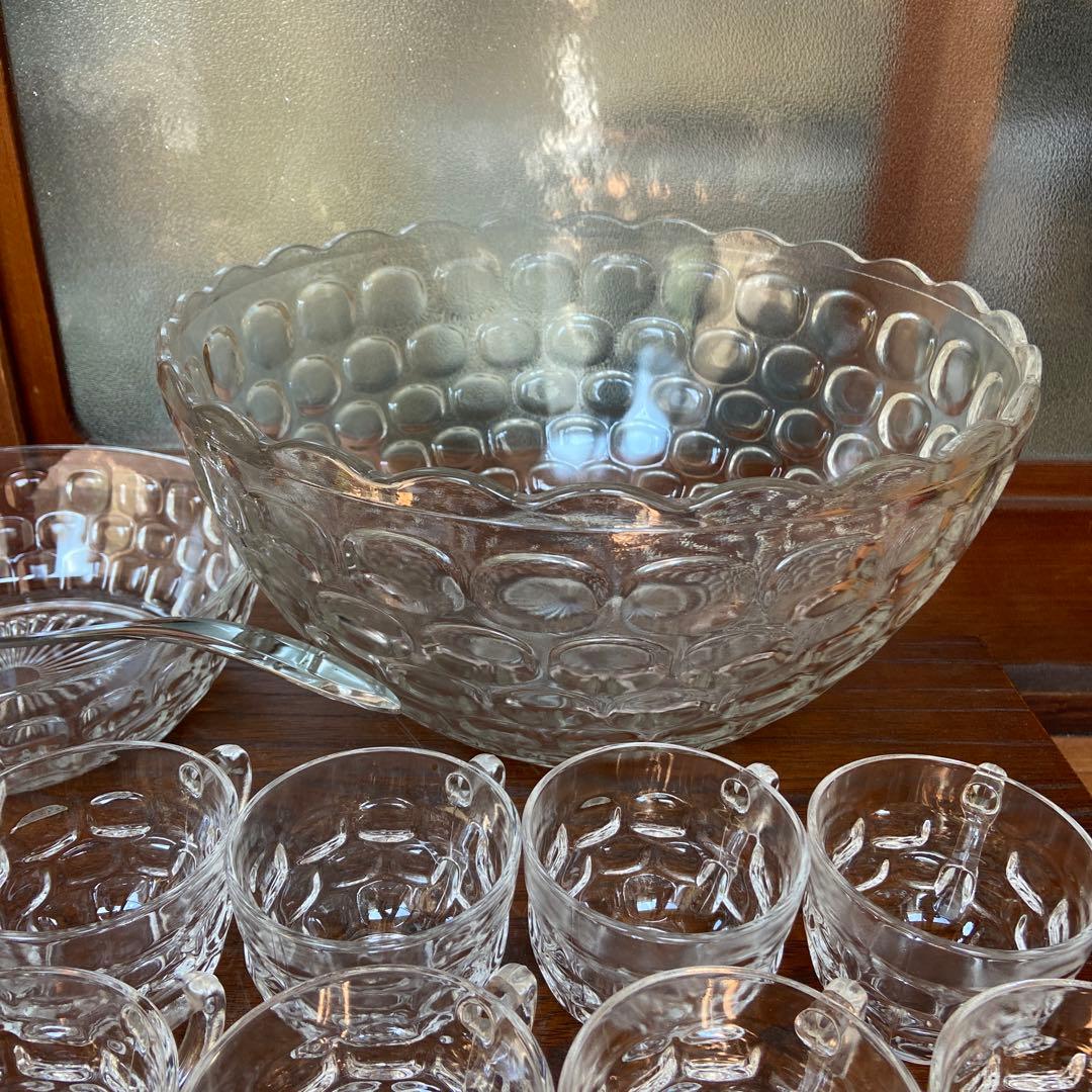 ガラス大鉢カップセット