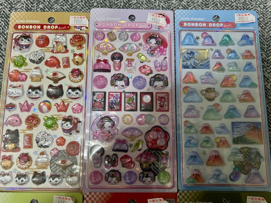 和柄ボンボンドロップシールBONBONDROP6枚セットボンドロクーリア