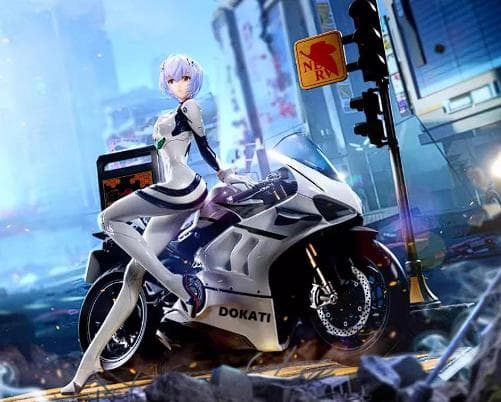 新世紀エヴァンゲリオン 綾波レイ バイク ガレージキット フィギュア