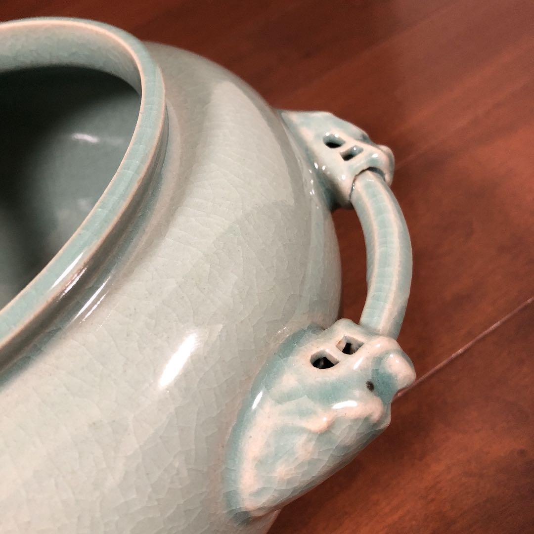 漢青陶窯　金福漢作　水指