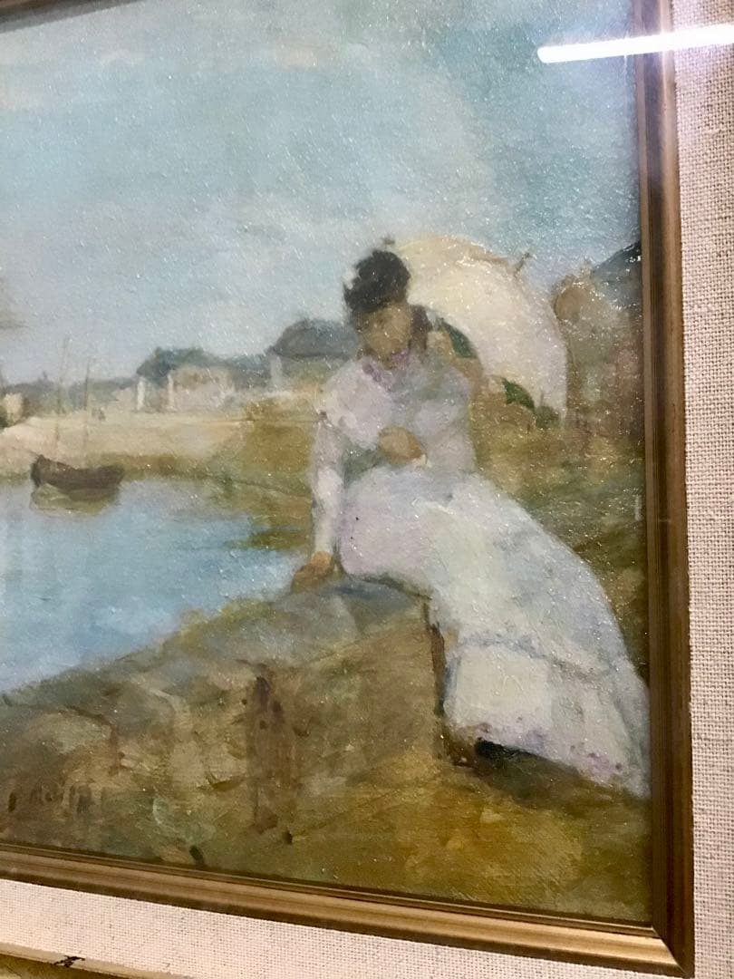 管55☆絵画☆ベルト・モリゾ☆ロリアンの港☆複製画