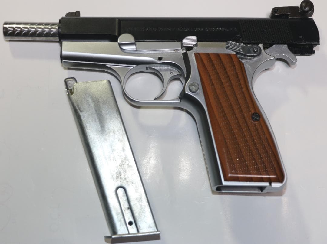 JAC製ABS樹脂ガスガン ブローニングHPハーフーシルバー ASGK合法品