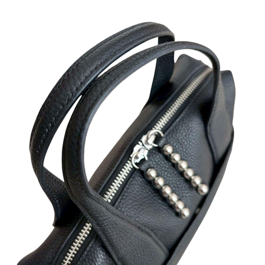 極美品✨️ear PAPILLONNER　スタッズボストンバッグ　ブラック