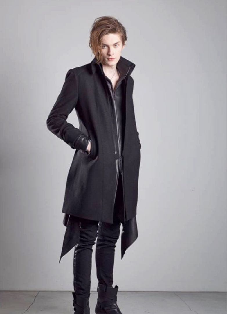 ジャケット・アウター kiryuyrik SHRINK WOOL HIGH COLLAR JACKET