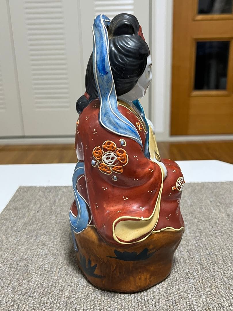 九谷焼 七福神 毘沙門天 弁財天様 金彩 色絵 縁起物 陶器人形 工芸品