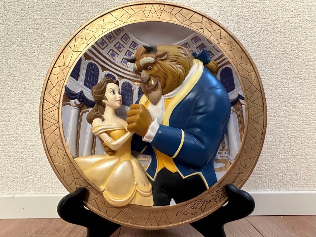 ディズニー 美女と野獣 3Dプレート 絵皿 壁掛け レリーフ 結婚 楽天
