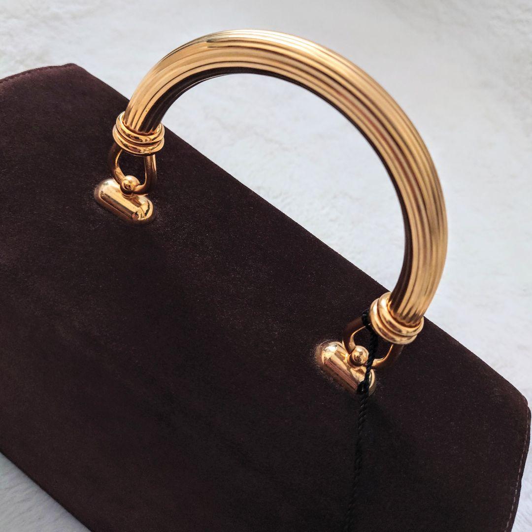 高級 希少モデル イタリア製 RODO 2way バッグ ゴールド スエード