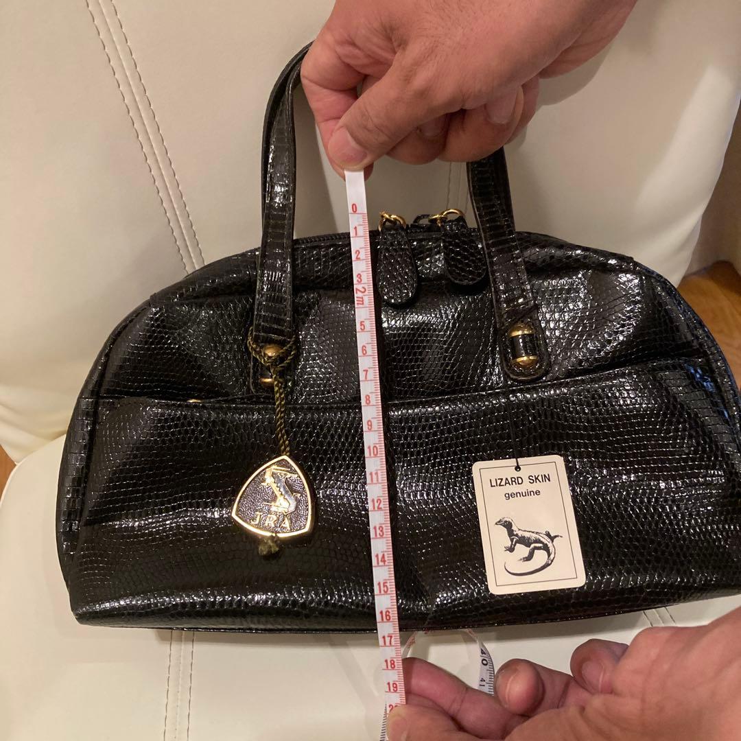 JRA リザードスキン ハンドバッグ 黒