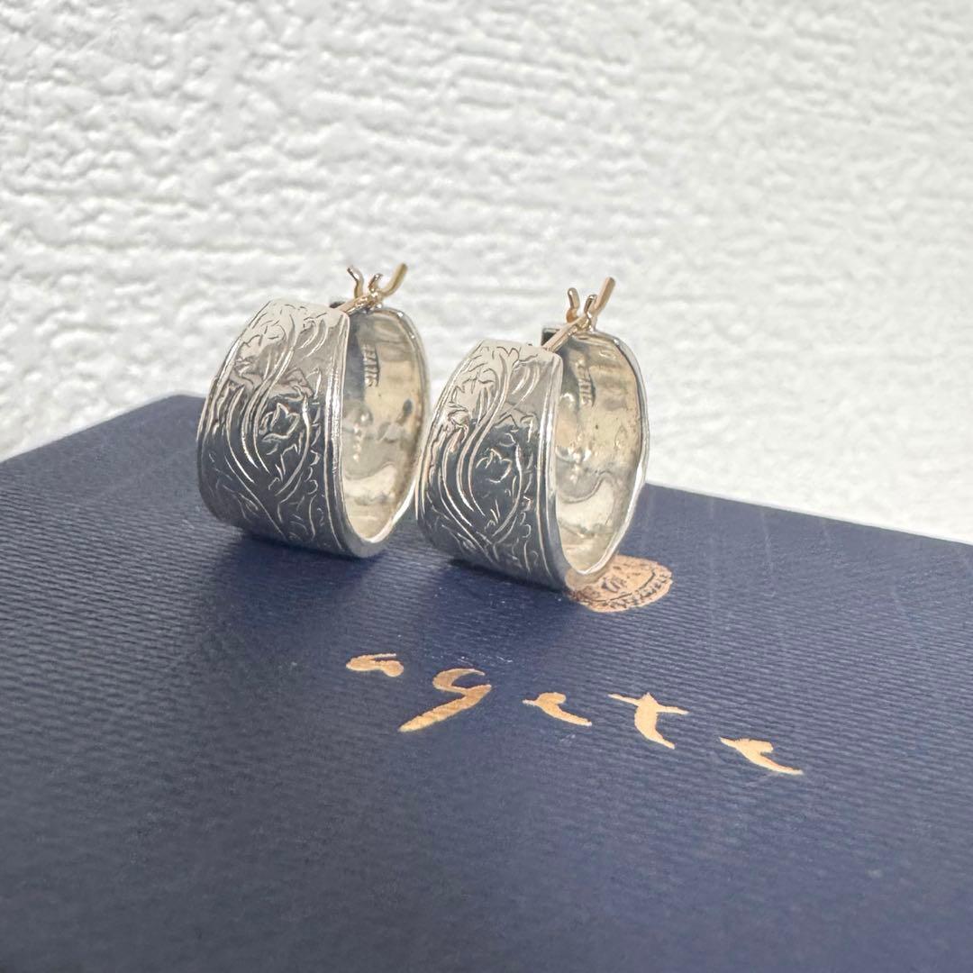 アガット agete シルバーフープピアス