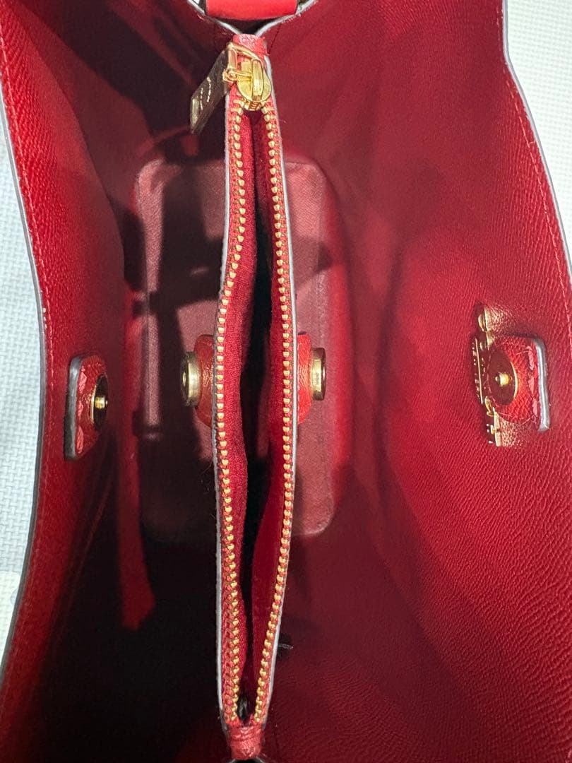 COACH H2192-91512ショルダーバッグ ブラウン/レッド