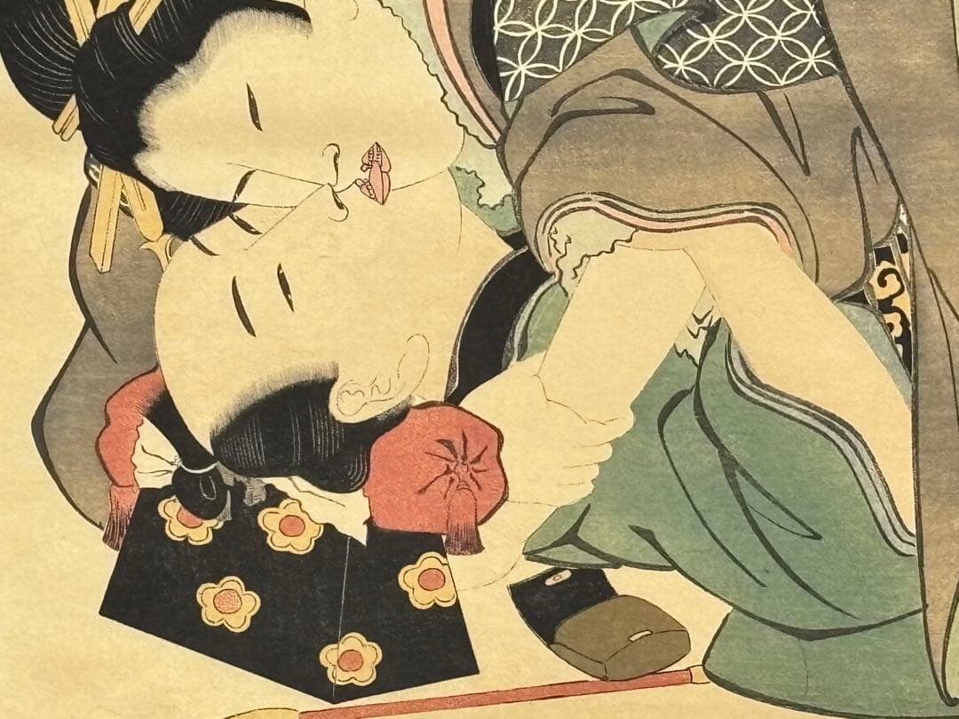 喜多川歌磨春画 木版刷復刻版」大正期頃 1枚|艶本