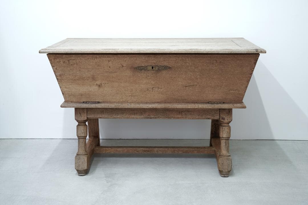 値下げ】アンティークテーブル収納オーク材古道具