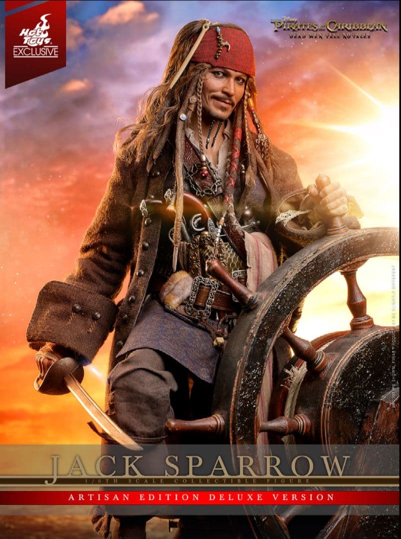 ホットトイズ 1/6 ジャック・スパロウ 植毛版 アルチザン DX39AE